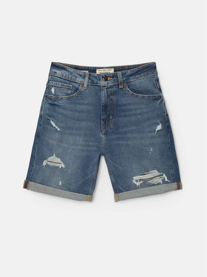 Moudda PULL & BEAR - Bermuda Denim Slim Déchiré - Tunisie 1