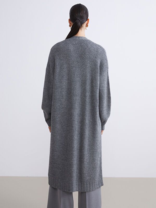 Moudda LC Waikiki - Cardigan en tricot Femme Gris foncé - Tunisie 4