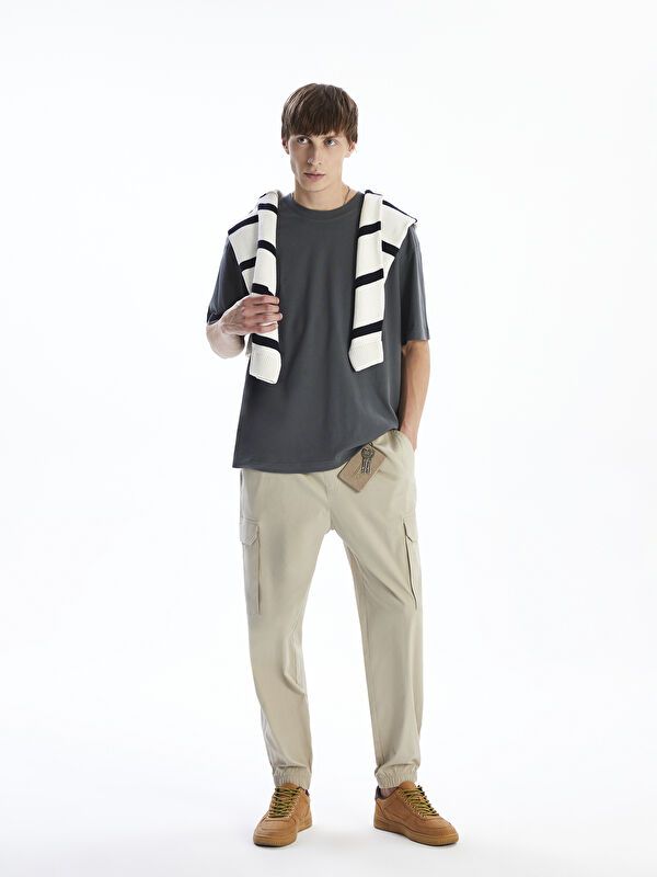 Moudda LC Waikiki - T-shirt jersey basique manches courtes Homme Gris foncé - Tunisie 2