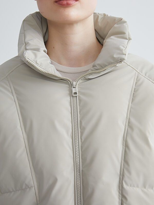 Moudda LC Waikiki - Manteau matelassé en nylon Femme Ecru - Tunisie 3