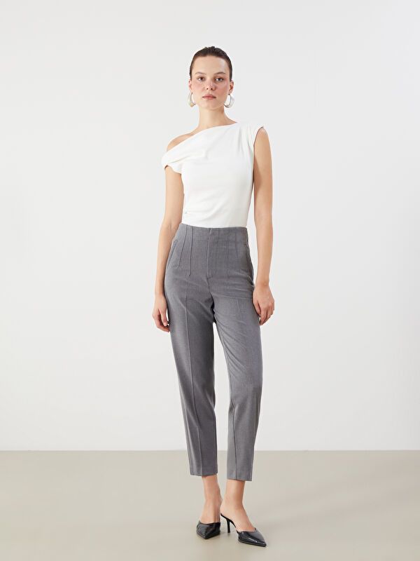 Moudda LC Waikiki - Pantalon tissé moyen Femme Mélange de gris - Tunisie 1