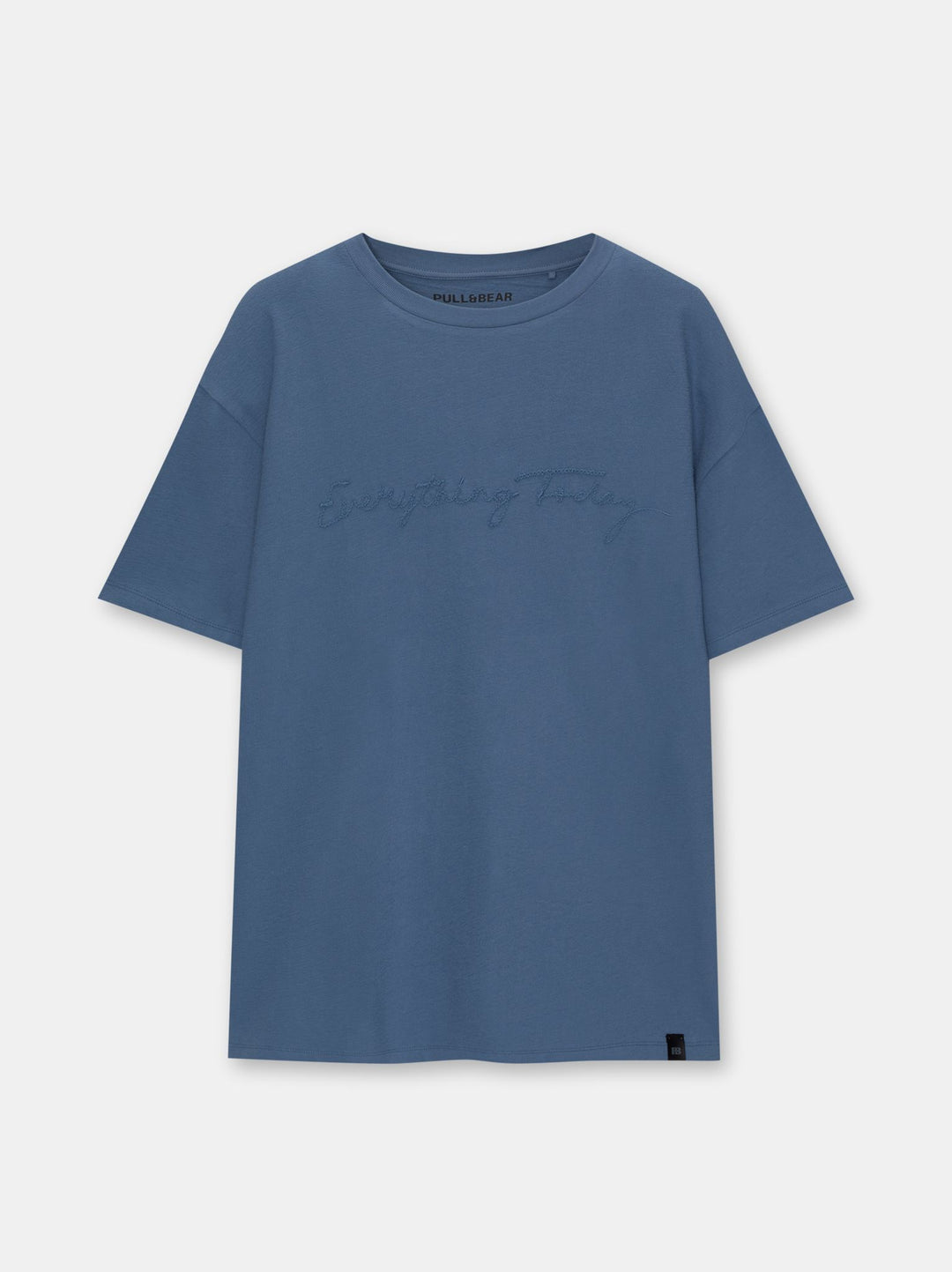 Moudda PULL & BEAR - T-Shirt Demi-Manches Corde Brodée Frase Poitrine - Tunisie 1