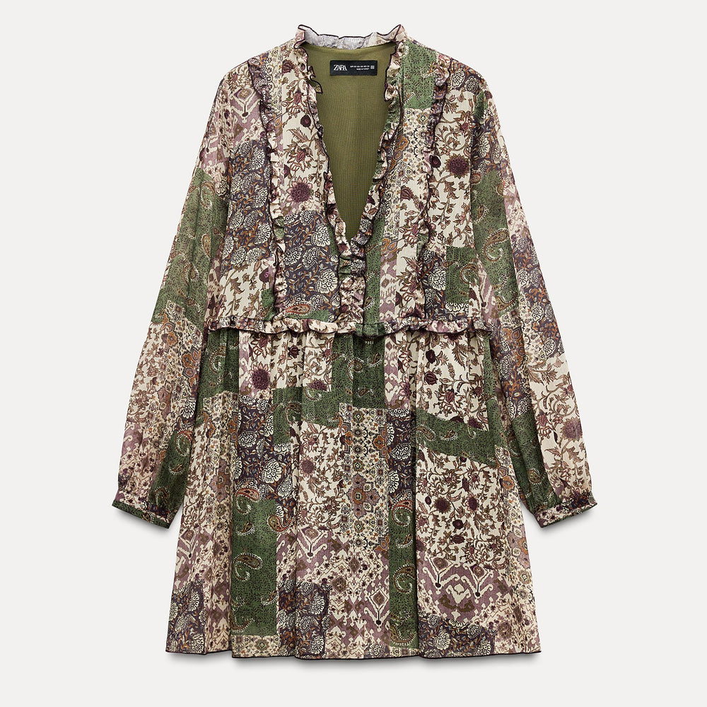 Moudda ZARA - Robe courte imprimée patchwork - Tunisie 2