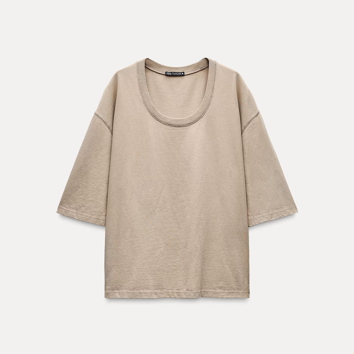 Moudda ZARA - T-shirt Oversize Col Rond - Tunisie 1