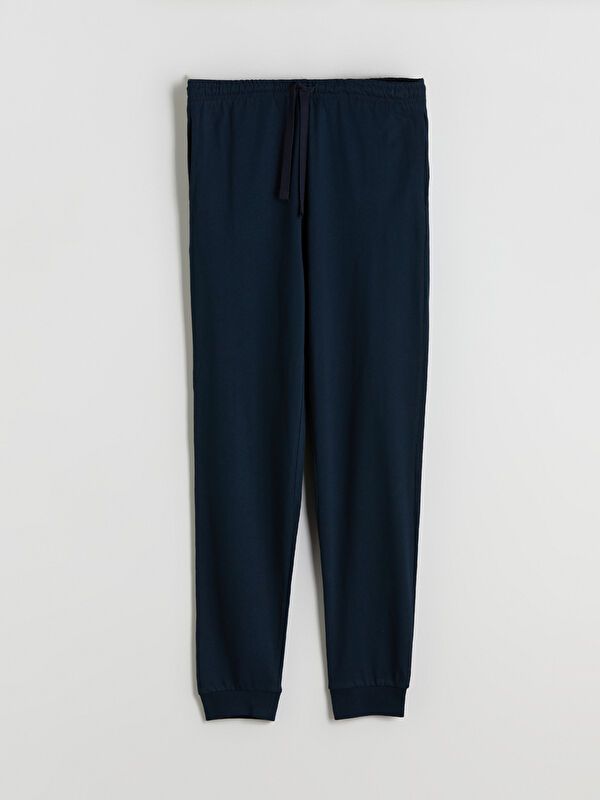 Moudda LC Waikiki - Ensemble pyjama jersey manches longues-pantalon couleur Bleu marine pour hommes - Tunisie 4