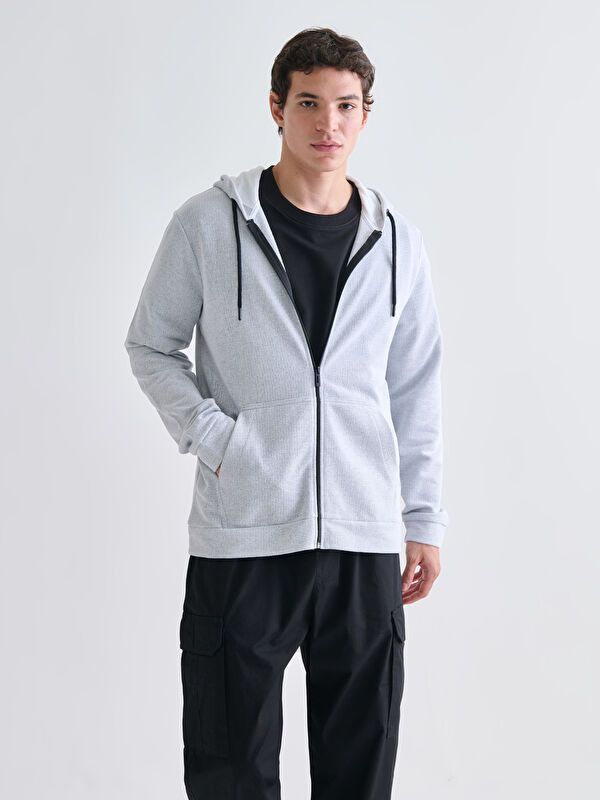 Moudda LC Waikiki - Cardigan en jersey Homme Gris - Tunisie 1