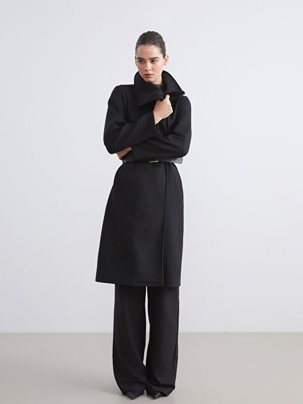 Moudda LC Waikiki - Manteau effet laine Femme Noir - Tunisie 1