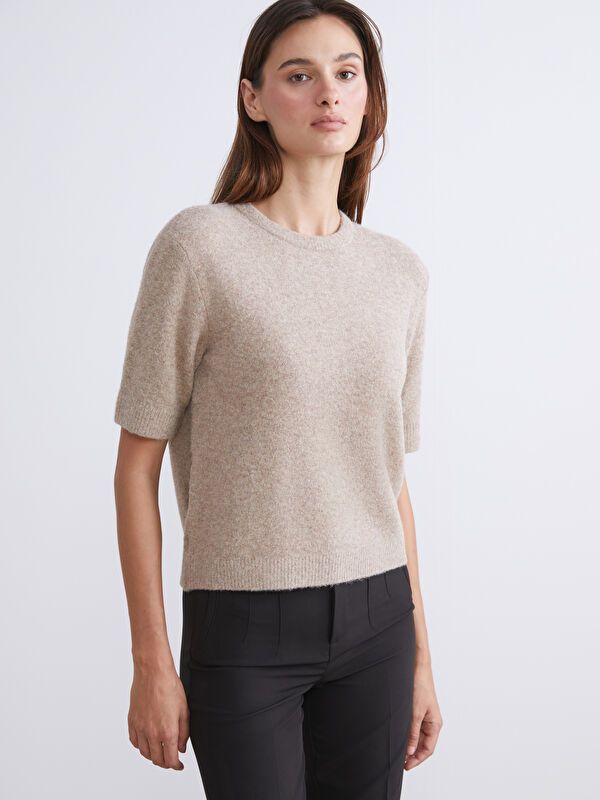 Moudda LC Waikiki - Pull tricot moyen Femme Mélange brun - Tunisie 1