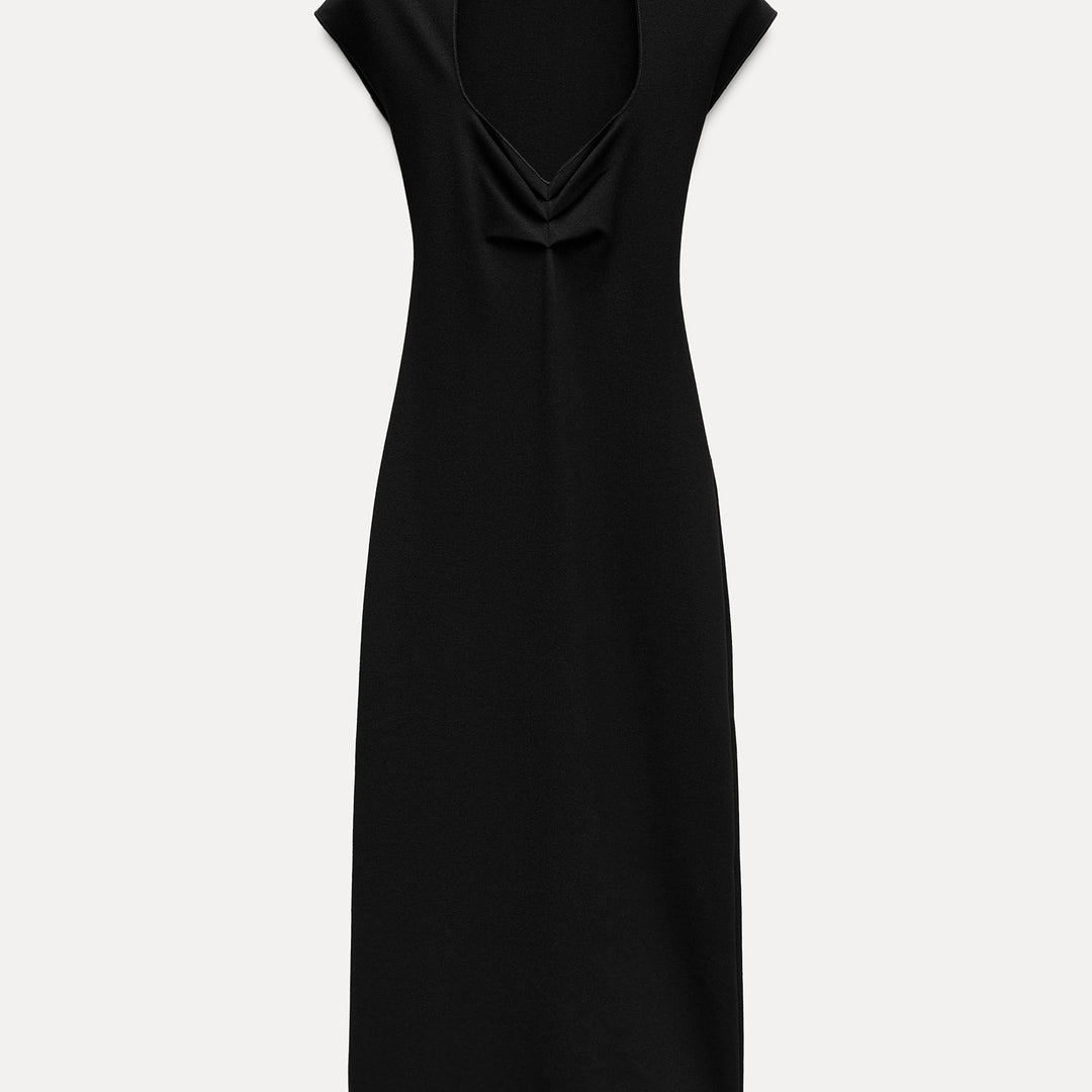 Moudda ZARA - Robe Midi Maille Stretch Froncée - Tunisie 1