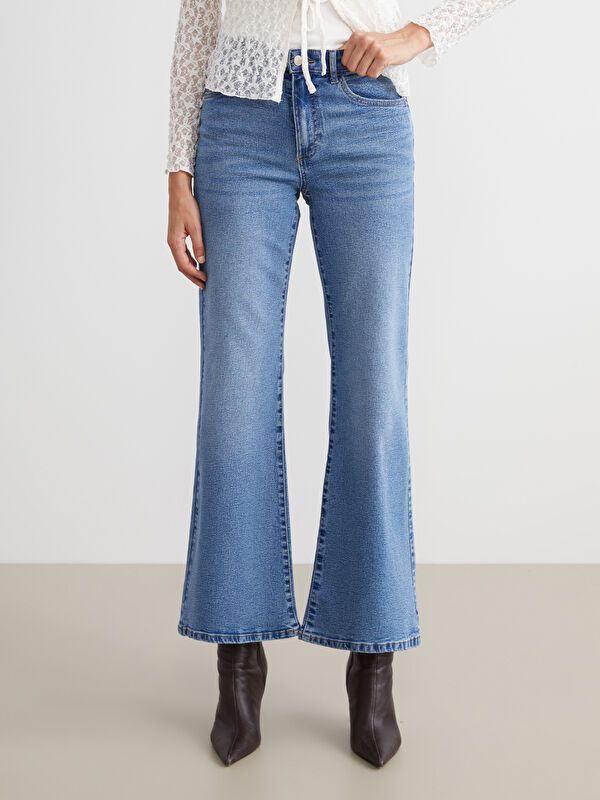 Moudda LC Waikiki - Pantalon jean tissé basique Femme Rodéo mid indigo - Tunisie 2