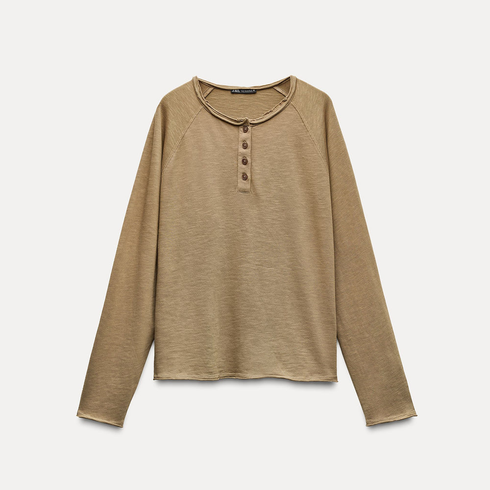 Moudda ZARA - T-shirt Flammé Col Tunisien Délavé - Tunisie 2