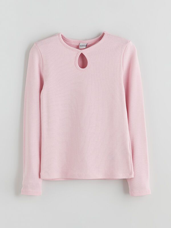 Moudda LC Waikiki - Body en jersey manches longues Fille Rose poussiéreux clair - Tunisie 2