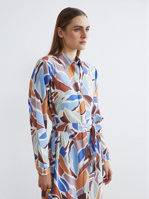 Moudda LC Waikiki - Robe manches longues en tissu pour Femme couleur Imprimé mixte - Tunisie 1