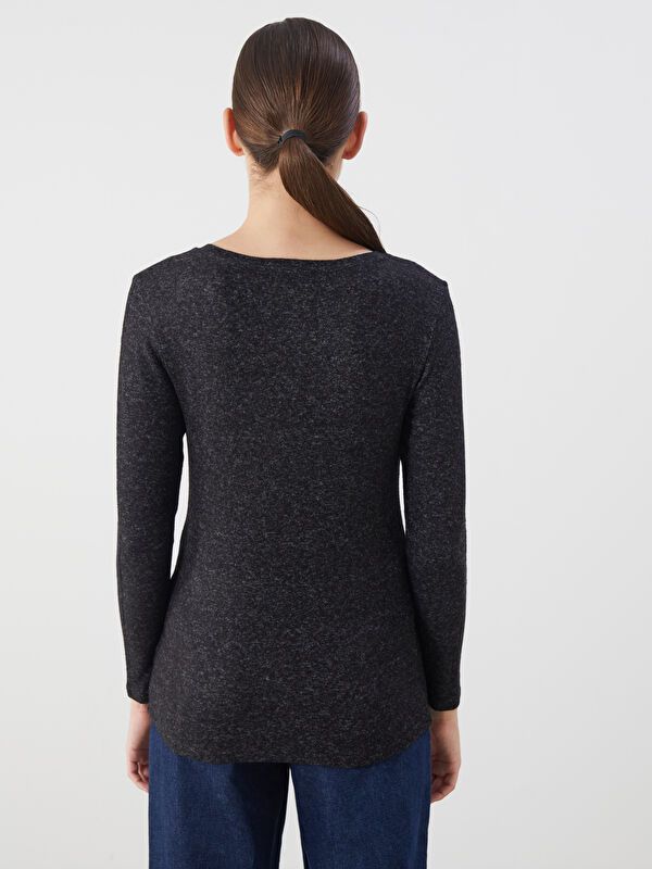 Moudda LC Waikiki - Body jersey manches longues Femme Noir - Tunisie 4