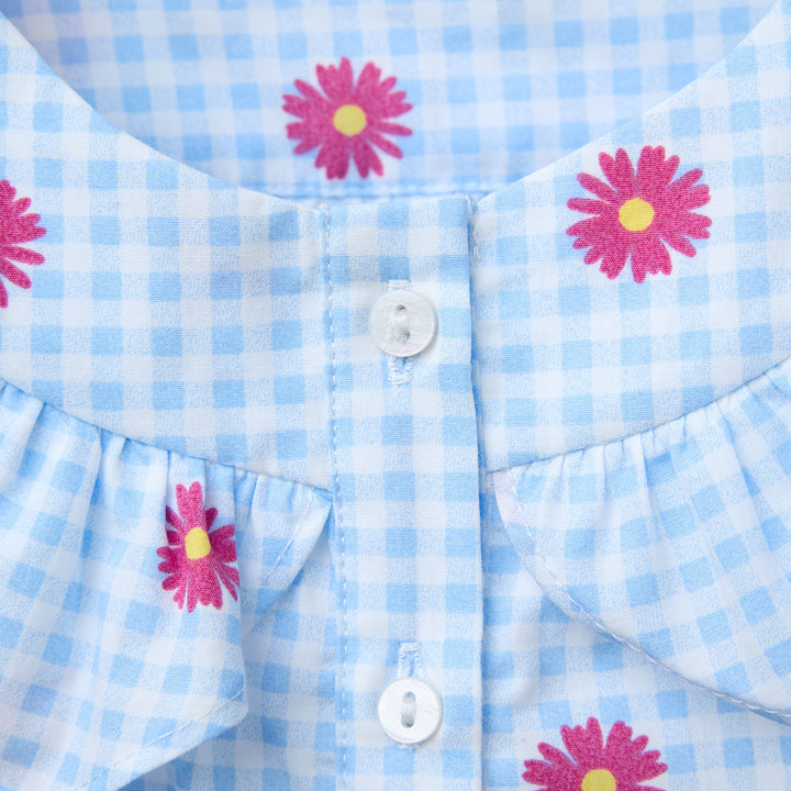 Moudda ZARA - Chemise Enfant - Manches Courtes, Canesu, Volant & Vichy - Tunisie 3
