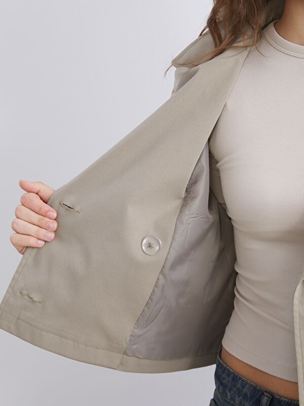 Moudda LC Waikiki - Trench Femme Kaki clair - Tunisie 4