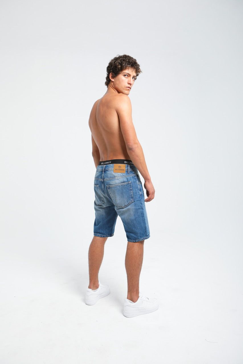 Moudda Billiorich - Short en Jean Homme - Coupe Droite - 4
