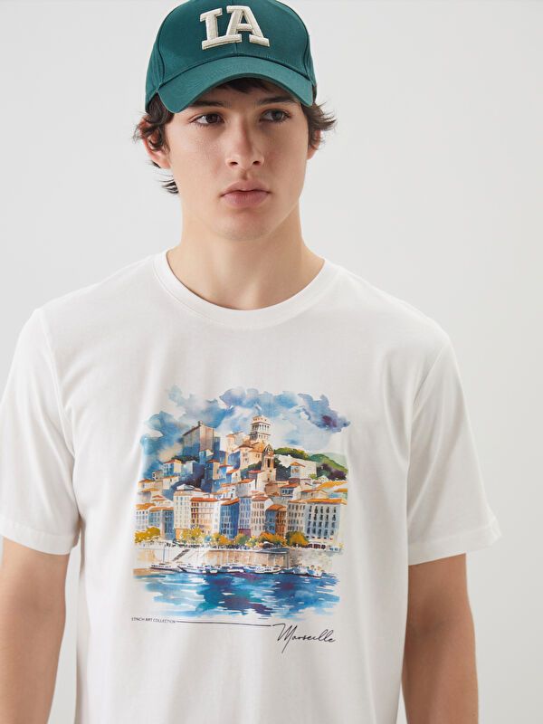 Moudda LC Waikiki - T-shirt imprimé manches courtes en jersey pour Homme - Tunisie 1