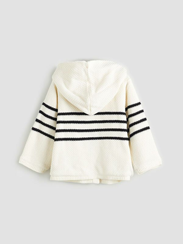 Moudda LC Waikiki - Cardigan en tricot Fille Rayures noires - Tunisie 2