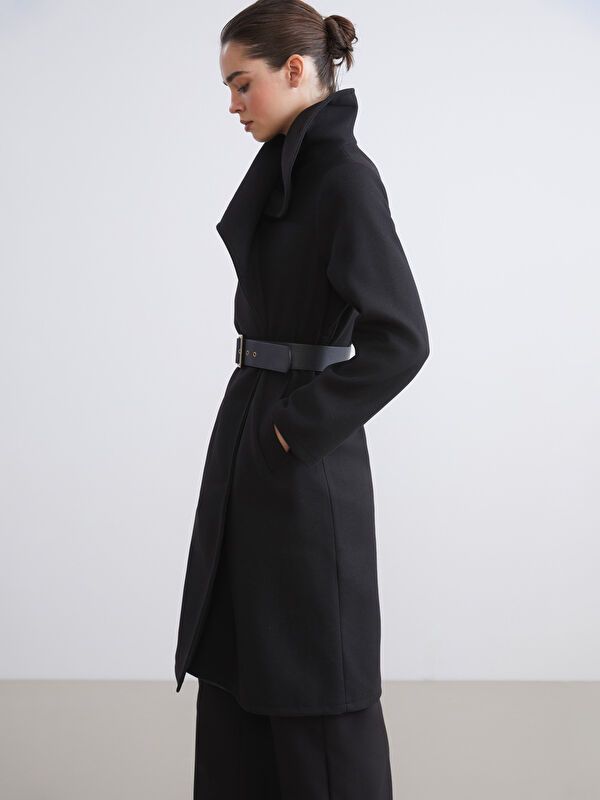 Moudda LC Waikiki - Manteau effet laine Femme Noir - Tunisie 2