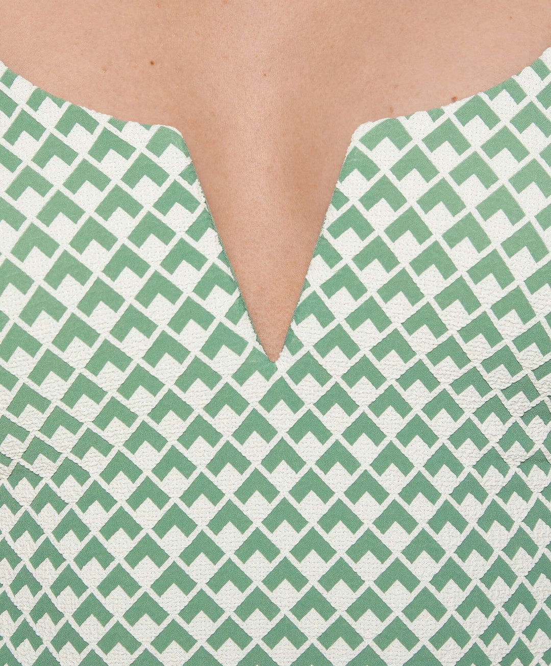 Moudda Oysho - Maillot de Bain Mousse Extra Jacquard Géométrique Vert - Tunisie 4