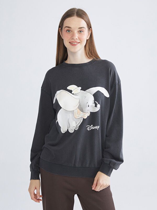 Moudda LC Waikiki - Sweatshirt en jersey sous licence Femme Anthracite - Tunisie 1