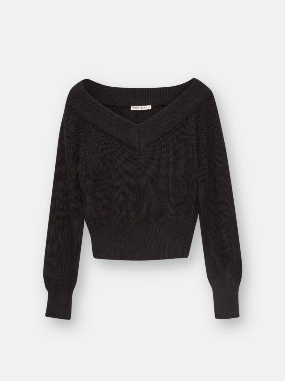 Moudda PULL & BEAR - Pull Crop Perlé Bardot Col V Double Way - Tunisie 1
