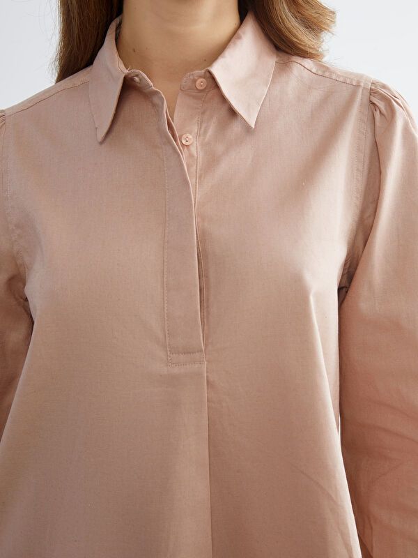 Moudda LC Waikiki - Blouse tissée manches longues Femme Brun - Tunisie 3