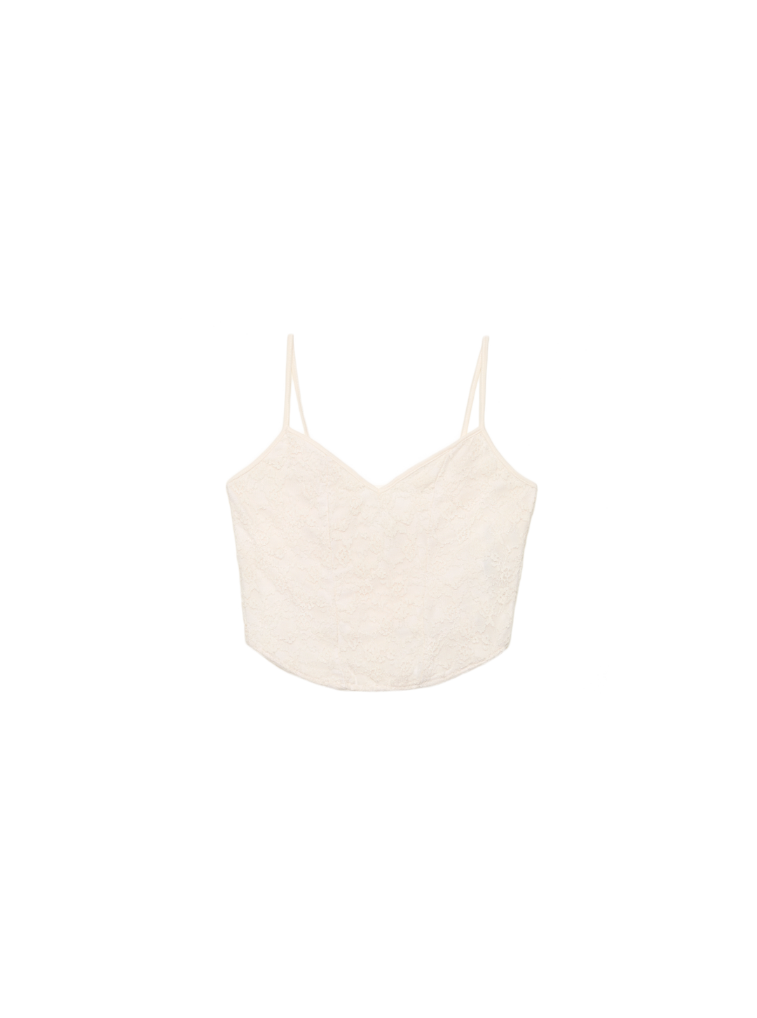 Moudda STRADIVARIUS - T-Shirt Crop Top en Dentelle - Tunisie 4