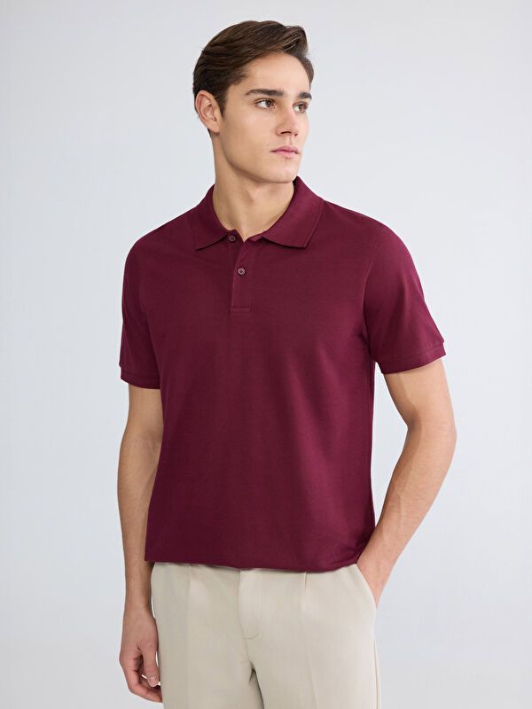 Moudda LC Waikiki - T-shirt col polo basique manches courtes en jersey pour Homme - Tunisie 1