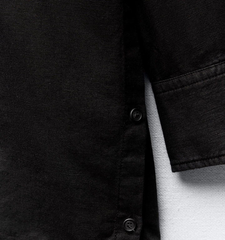 Moudda ZARA - Chemise oversize en lin, manches longues, boutons latéraux - Tunisie 3