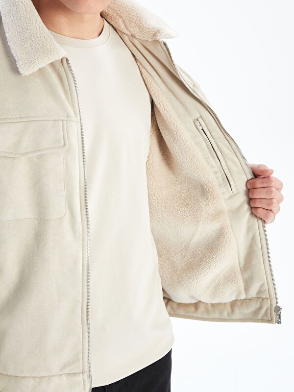 Moudda LC Waikiki - Manteau PU lourd Homme Ecru - Tunisie 4