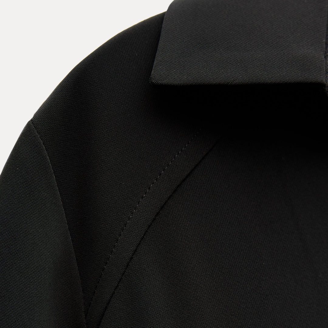 Moudda ZARA - Combinaison crêpe fermeture éclair devant pantalon ample ceinture boucle dorée - Tunisie 3