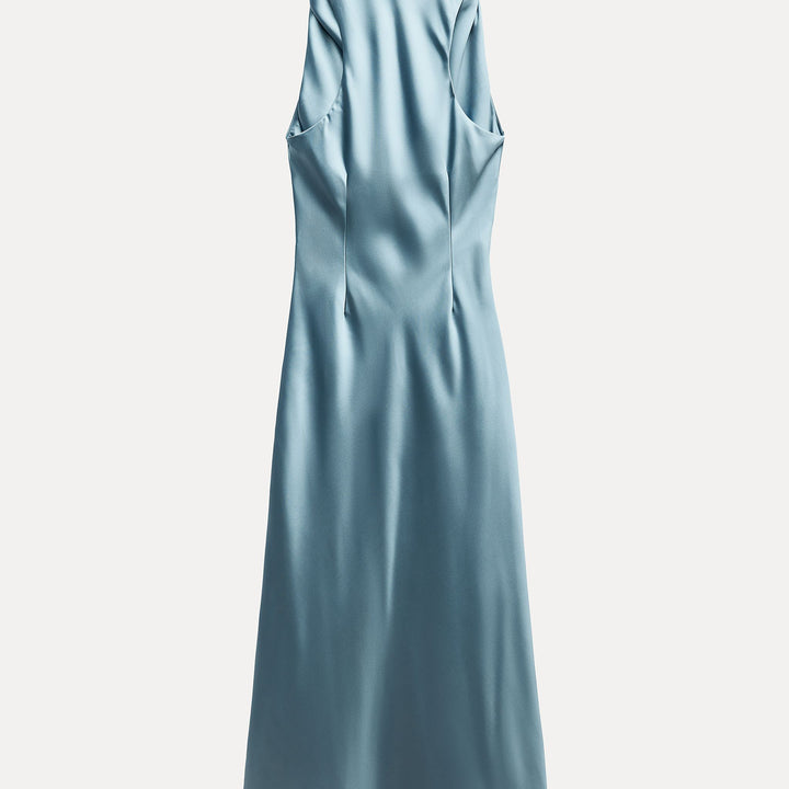 Moudda ZARA - Robe décolleté torsadé manches courtes en satin - Tunisie 2