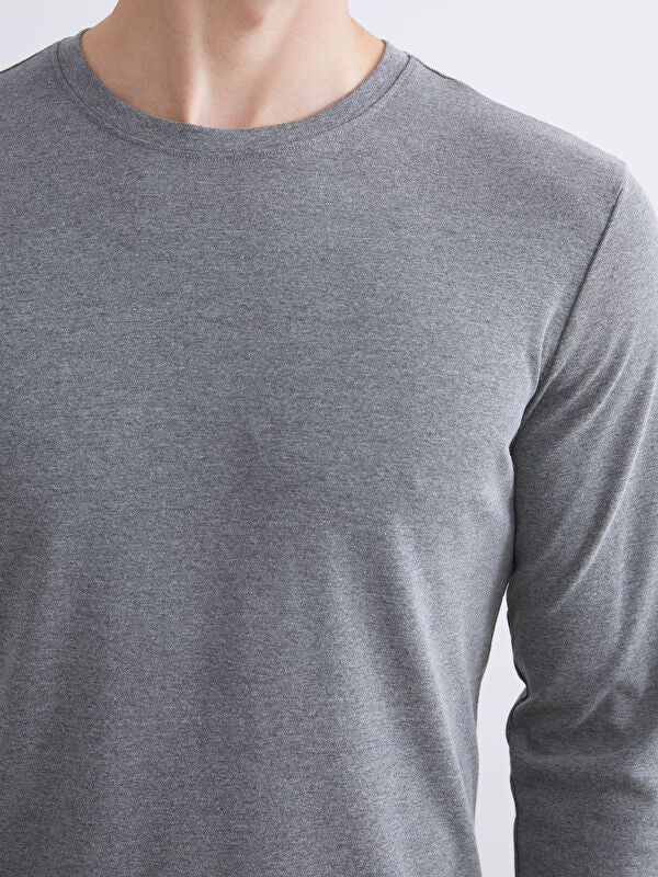 Moudda LC Waikiki - Sweatshirt jersey basique Homme Mélange anthracite - Tunisie 3