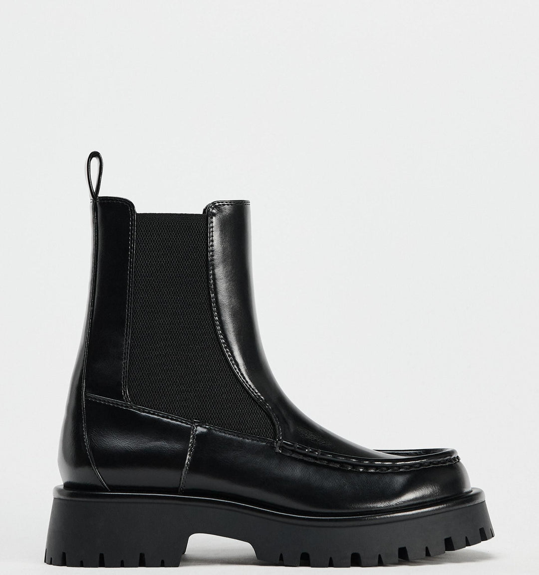 Moudda ZARA - Bottine plate Chelsea track bordeaux - Tunisie 1