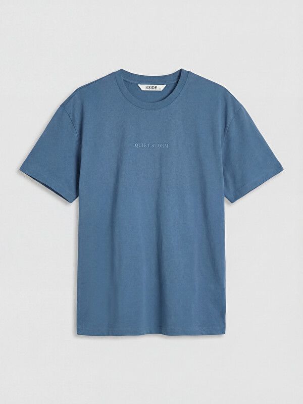 Moudda LC Waikiki - T-shirt imprimé manches courtes en jersey pour Homme couleur Bleu foncé - Tunisie 1