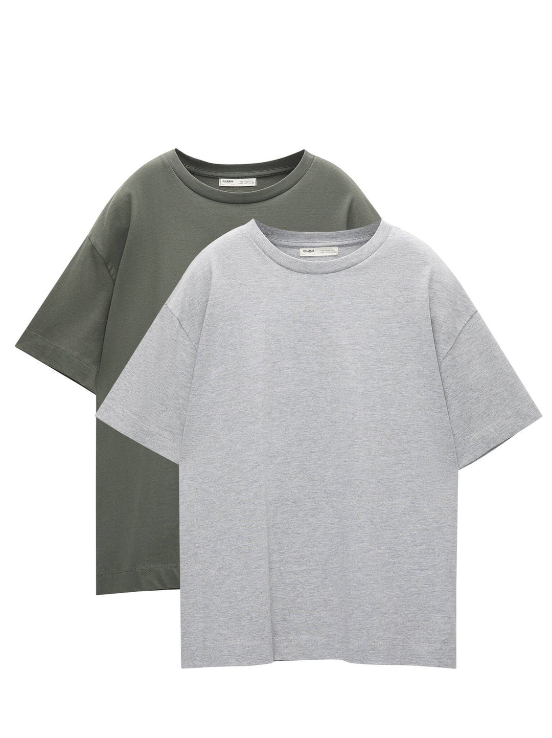 Moudda PULL & BEAR - T-Shirt Basique Oversize - Gris - Tunisie 1