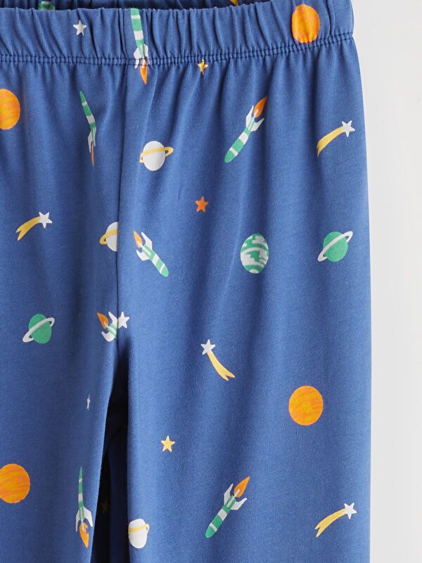 Moudda LC Waikiki - Pyjama manches longues en jersey couleur Bleu moyen pour garçons - Tunisie 7