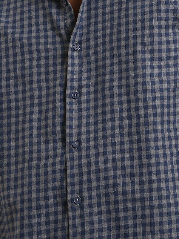 Moudda LC Waikiki - Chemise manches longues en tissu couleur Bleu marine à carreaux pour hommes - Tunisie 3