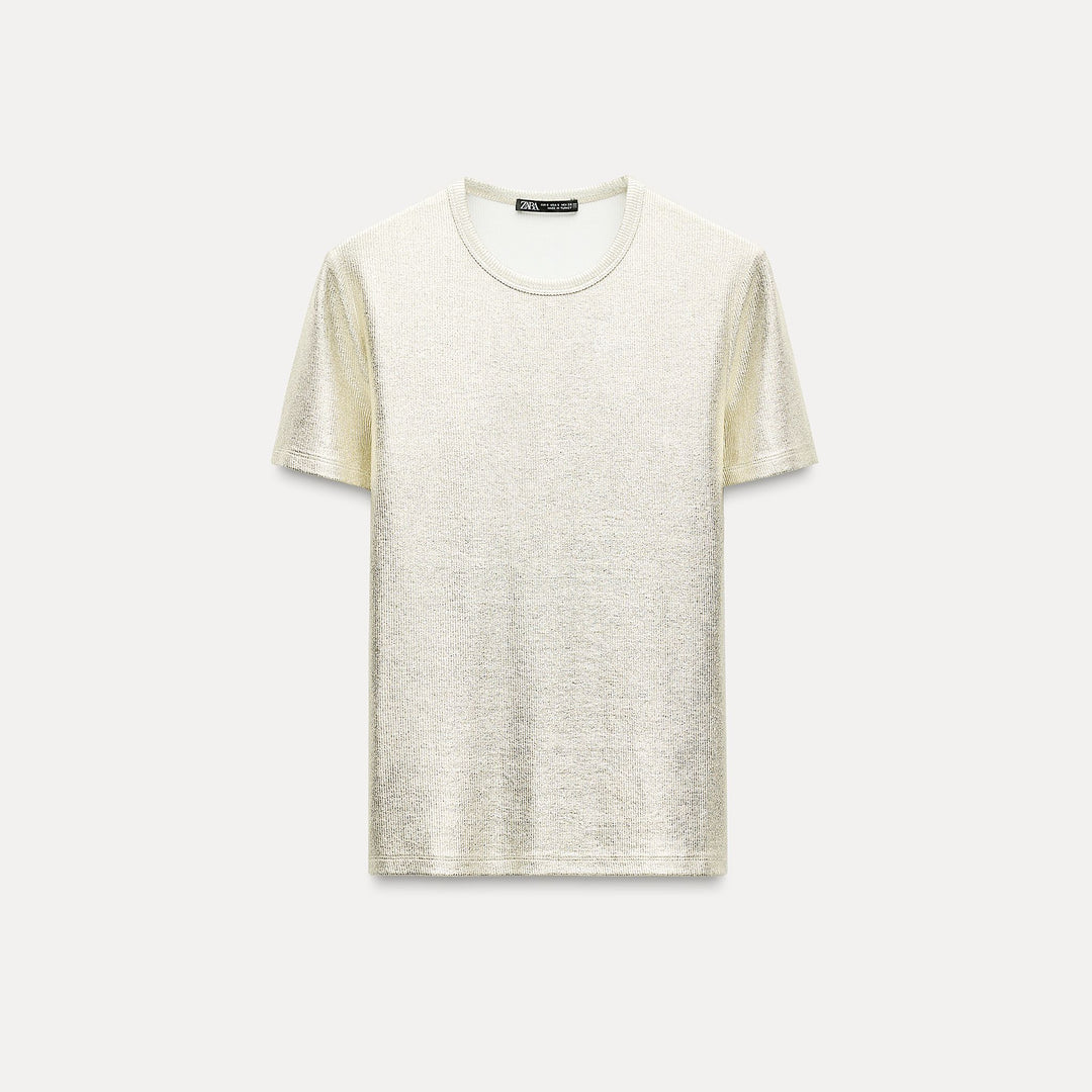 Moudda ZARA - T-shirt côtelé métallisé - Tunisie 2