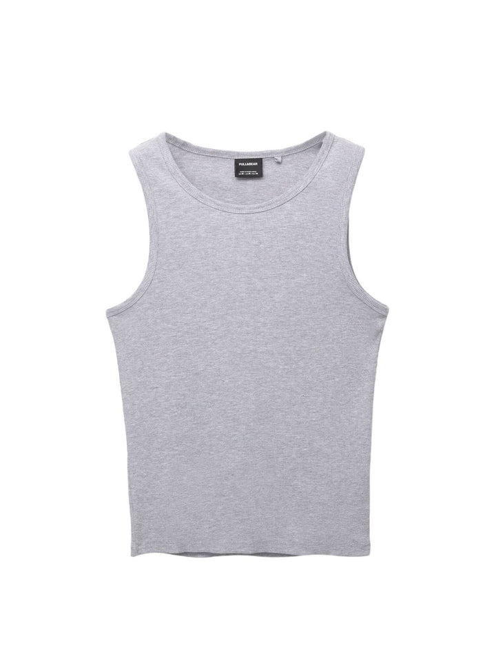 Moudda PULL & BEAR - Débardeur - Côtes (Gris Clair) - Tunisie 1