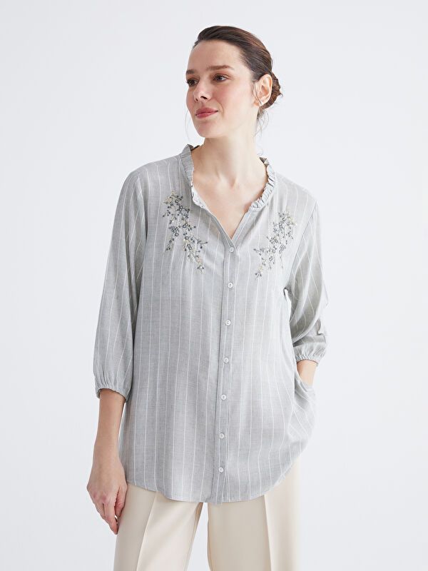 Moudda LC Waikiki - Chemise manches longues en tissu pour Femme - Tunisie 1