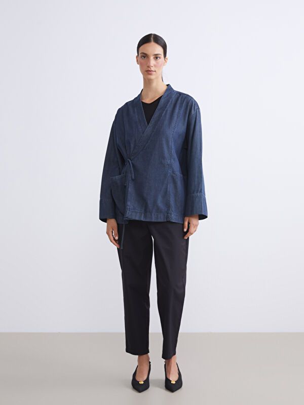 Moudda LC Waikiki - Veste tissée en denim Femme Rodéo noir - Tunisie 2