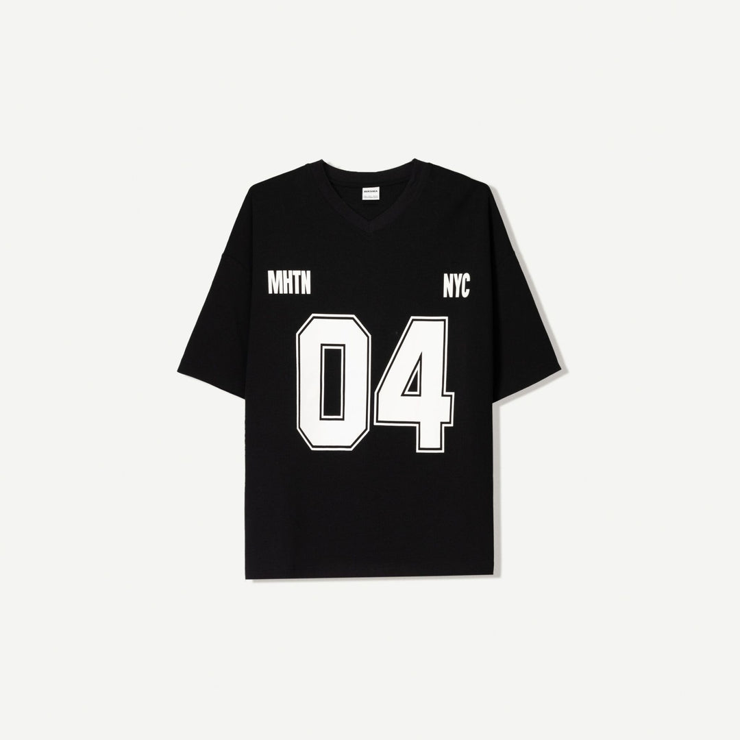 Moudda BERSHKA - T-Shirt - Col Piqué & Imprimé NY/97 - Tunisie 1