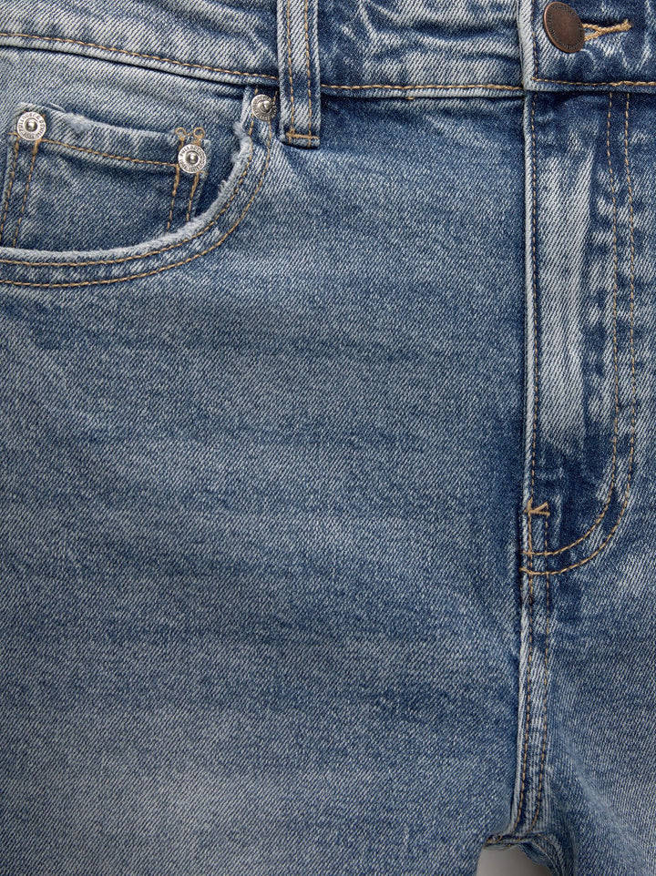 Moudda PULL & BEAR - Pantalon Mom Confort Bleu Moyen - Tunisie 4