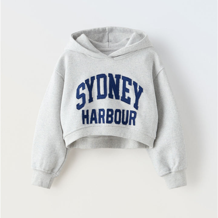 Moudda ZARA - Sweat fille court, applique textuelle - Tunisie 1