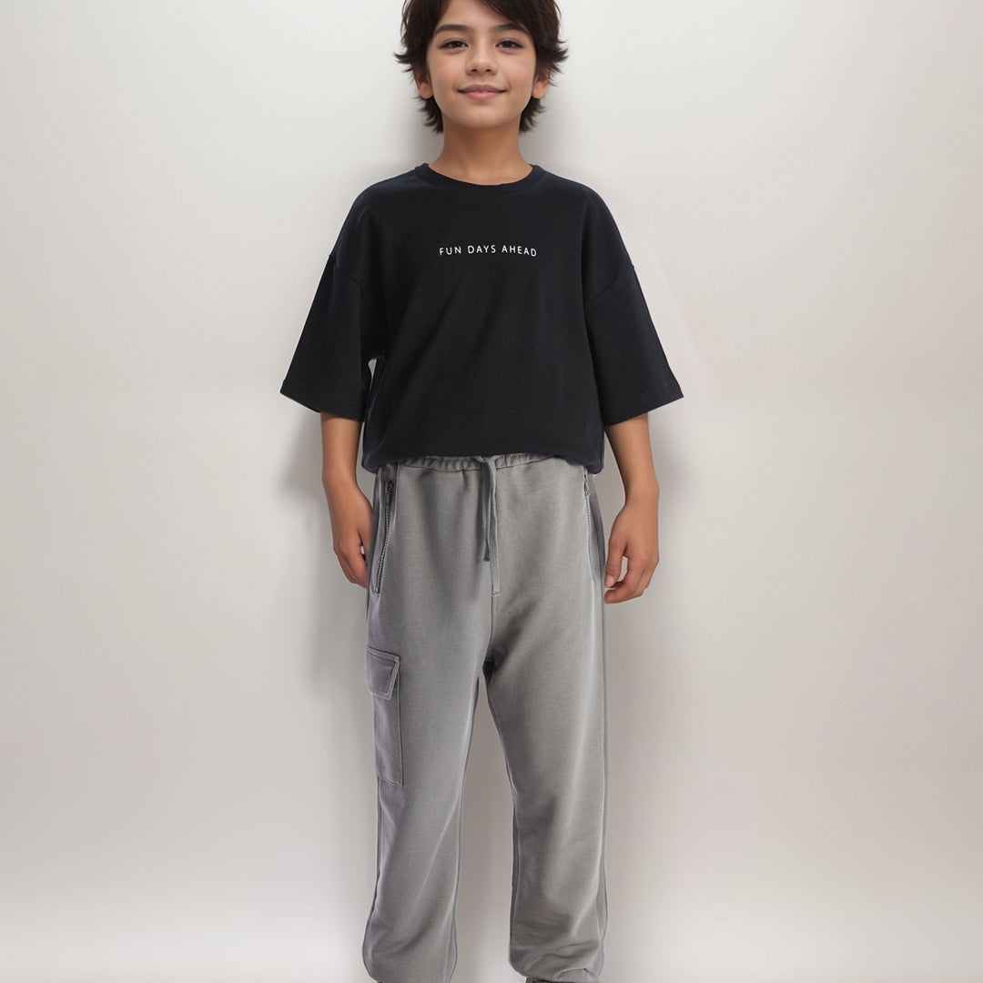 Moudda LC Waikiki - Pantalon en jersey Garçon Gris foncé - Tunisie 1