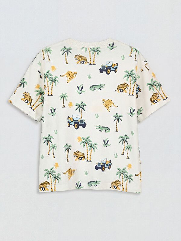 Moudda LC Waikiki - T-shirt manches courtes en jersey pour Garçon couleur Écru imprimé - Tunisie 2