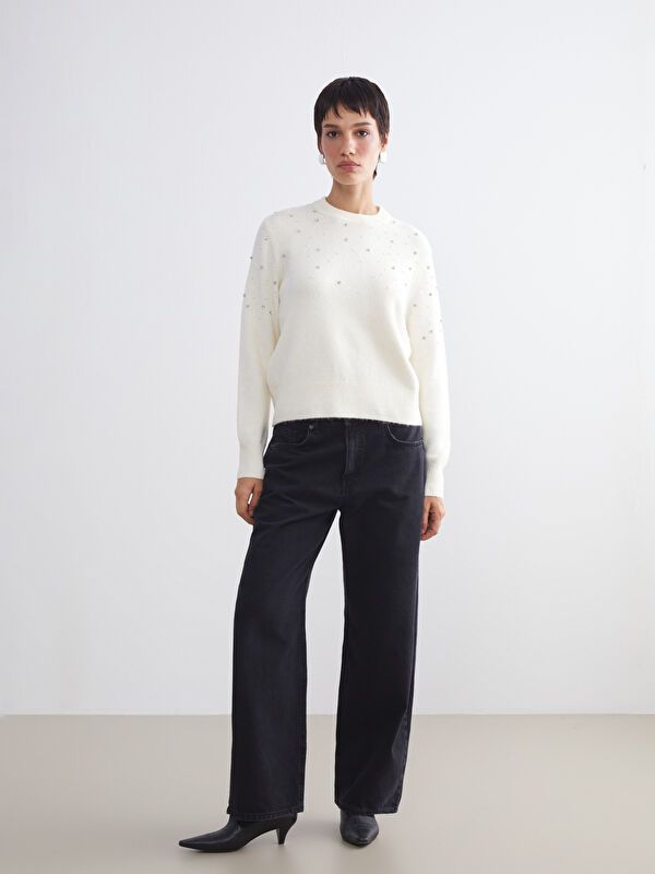 Moudda LC Waikiki - Pull tricot moyen Femme Mélange écru - Tunisie 2